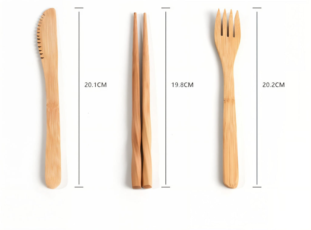 Bamboo Travel Cutlery Set - product photo 4