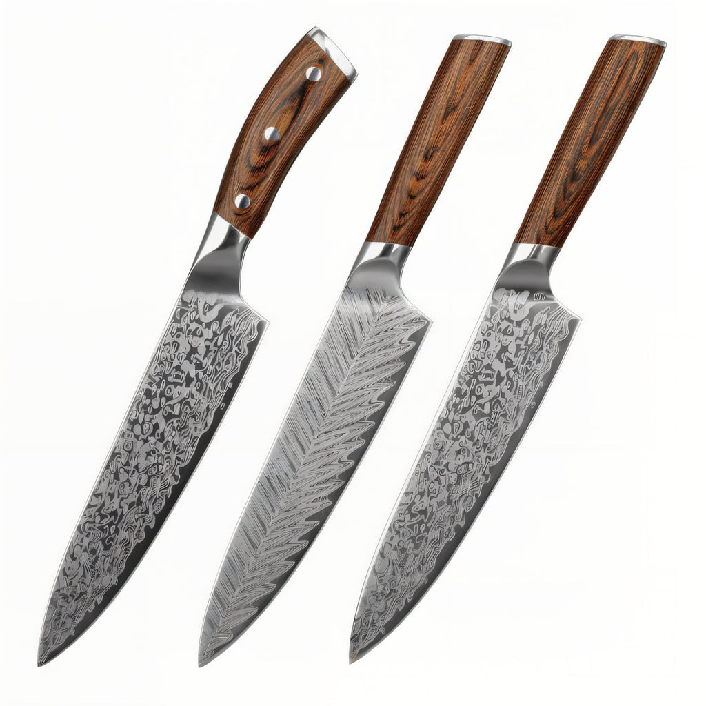 Damascus Pattern Kitchen Knife - product photo 2