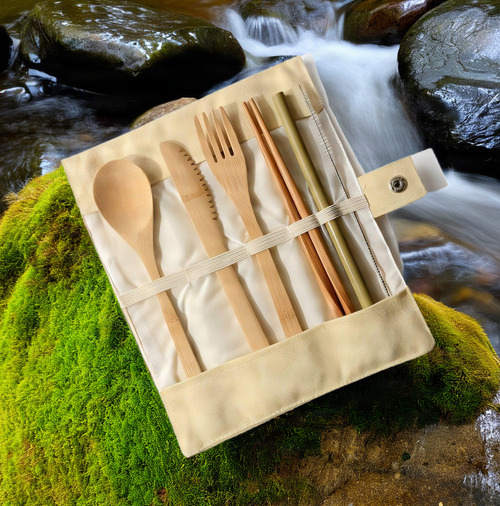 Bamboo Travel Cutlery Set - product photo