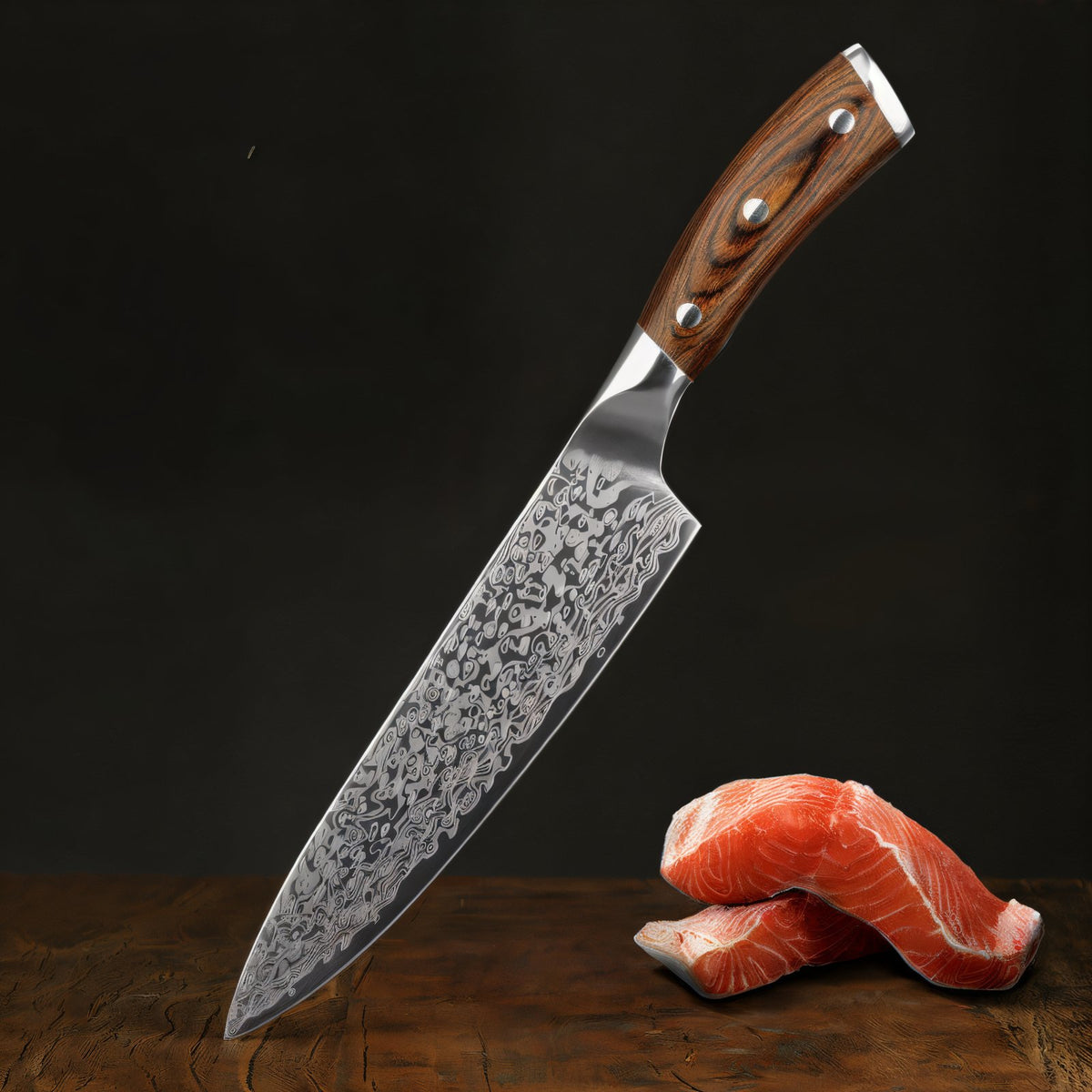 Damascus Pattern Kitchen Knife